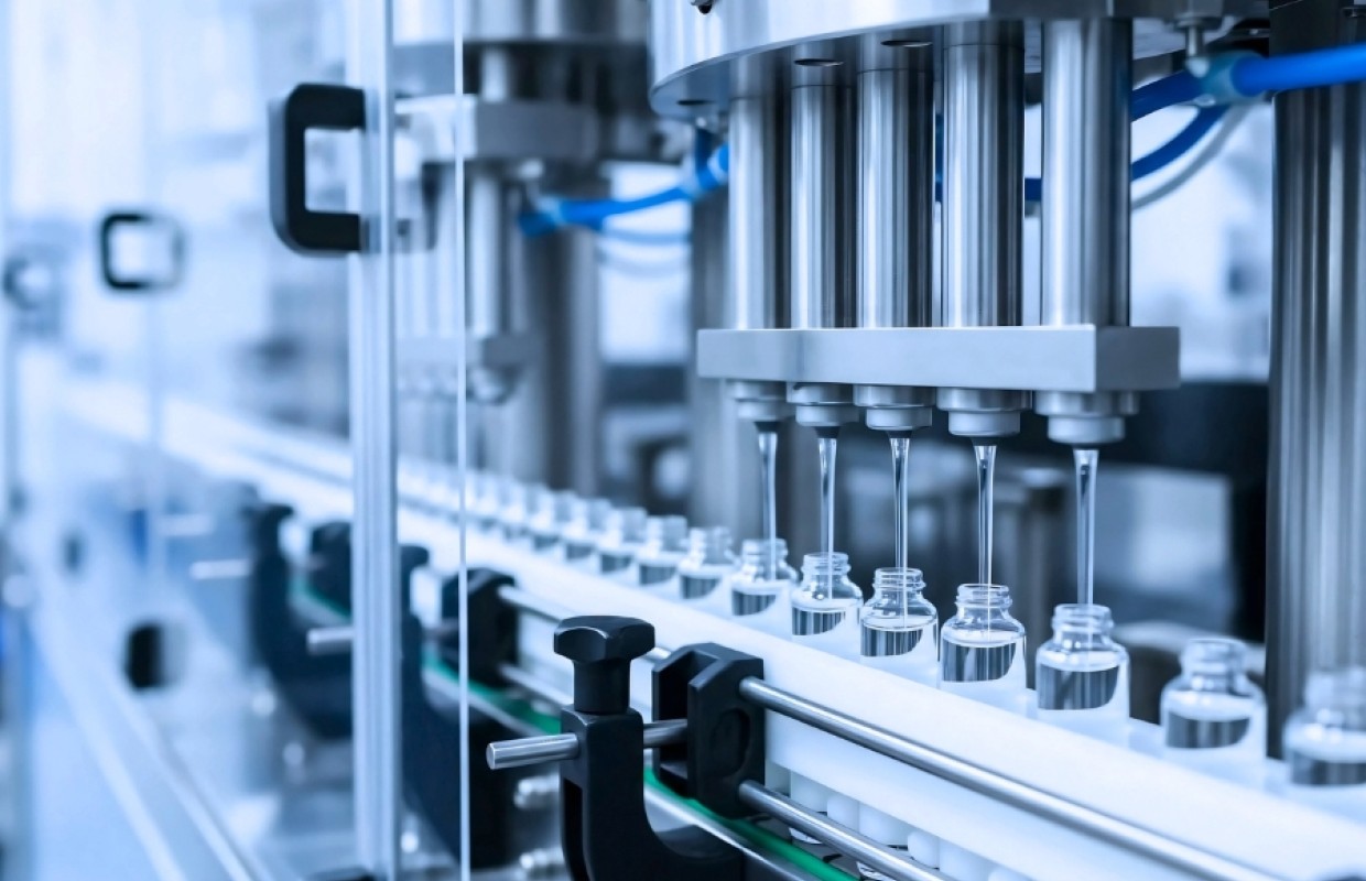 Anlagen-Maschinen-Serumherstellungsprozess unter Verwendung von Abfüllmaschinen in Produktionsanlagen